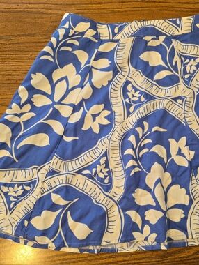 Marine Layer Camilla Mini Skirt Blue Hawaiian Floral Size 6 NWT